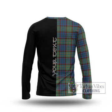 Nicolson Hunting Ancient Tartan Long Sleeve T-Shirt with Family Crest and Half Of Me Style