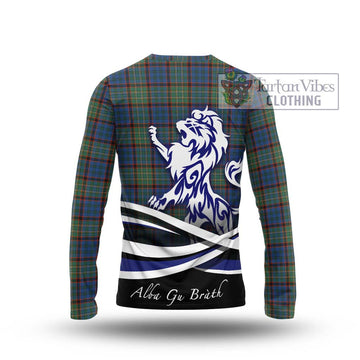 Nicolson Hunting Ancient Tartan Long Sleeve T-Shirt with Alba Gu Brath Regal Lion Emblem