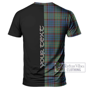 Nicolson Hunting Ancient Tartan T-Shirt with Family Crest and Half Of Me Style