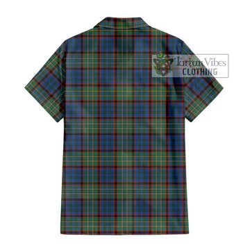 Nicolson Hunting Ancient Tartan Short Sleeve Button Shirt with Family Crest DNA In Me Style