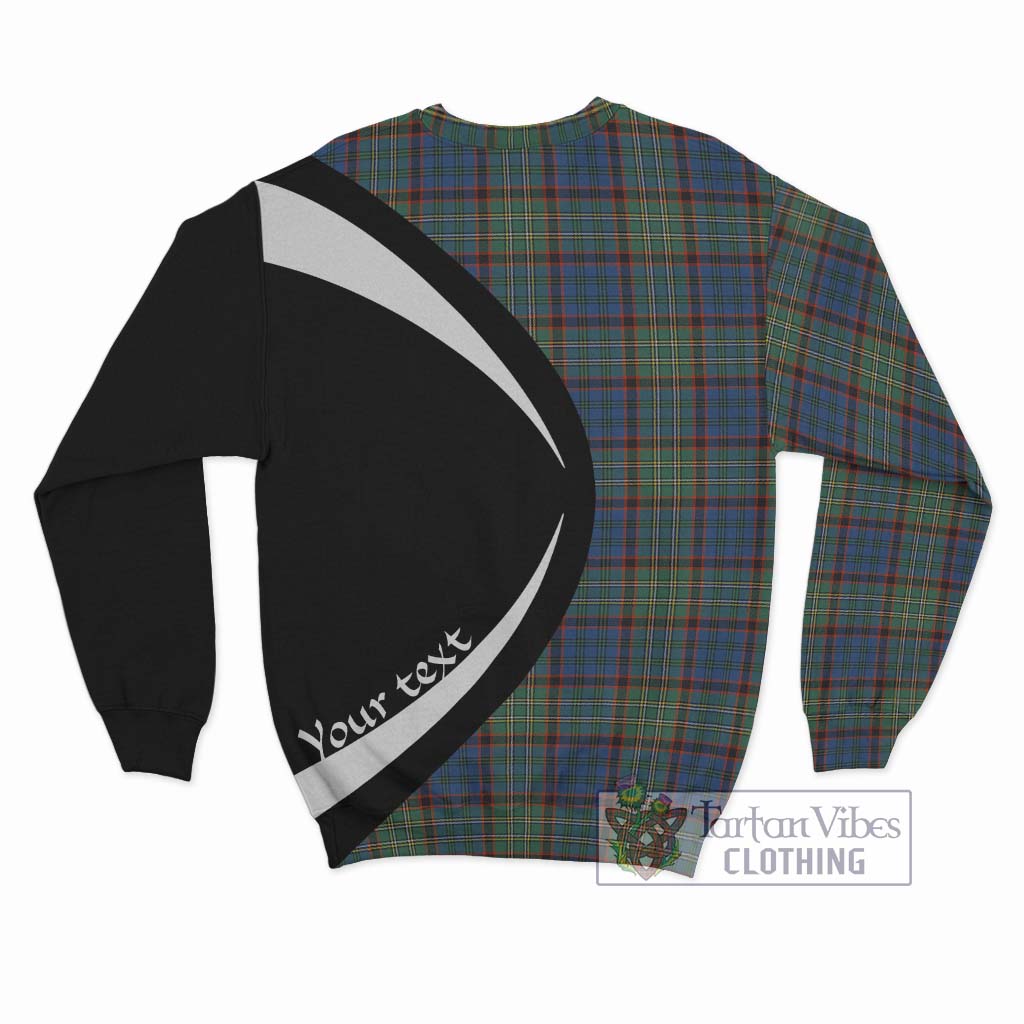 Nicolson Hunting Ancient Tartan Sweatshirt with Family Crest Circle Style - Tartan Vibes Clothing