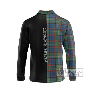 Nicolson Hunting Ancient Tartan Long Sleeve Polo Shirt with Family Crest and Half Of Me Style