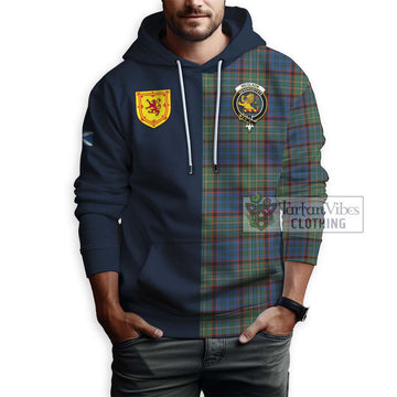 Nicolson Hunting Ancient Tartan Hoodie Alba with Scottish Lion Royal Arm Half Style