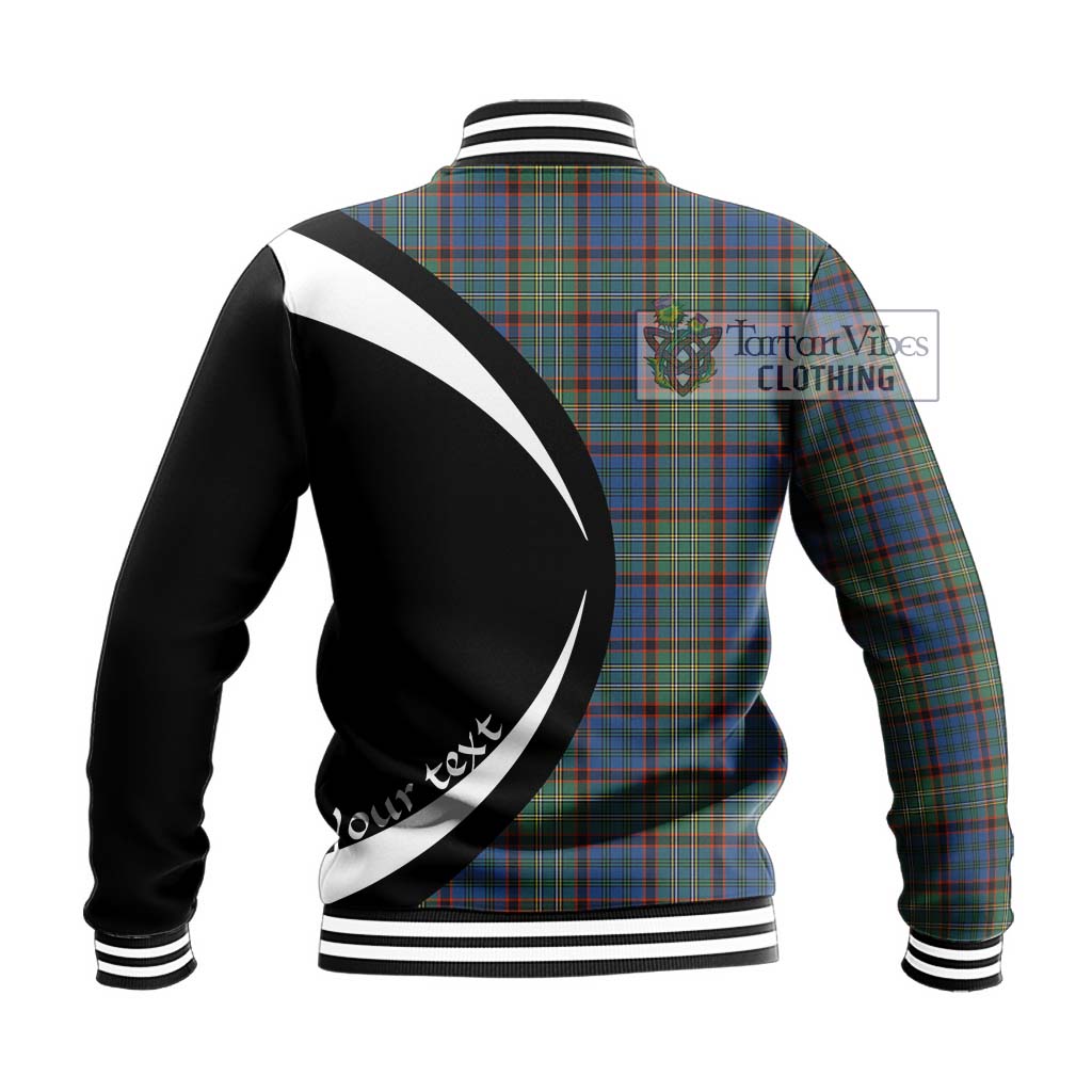 Nicolson Hunting Ancient Tartan Baseball Jacket with Family Crest Circle Style - Tartan Vibes Clothing