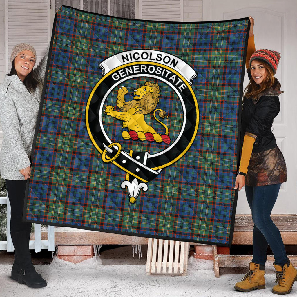 nicolson-hunting-ancient-tartan-quilt-with-family-crest