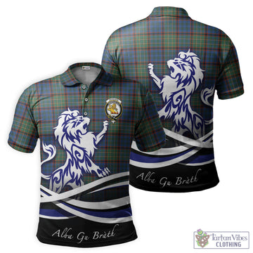 Nicolson Hunting Ancient Tartan Polo Shirt with Alba Gu Brath Regal Lion Emblem