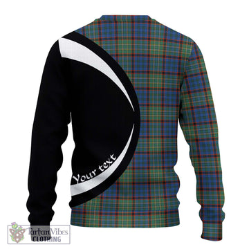 Nicolson Hunting Ancient Tartan Ugly Sweater with Family Crest Circle Style