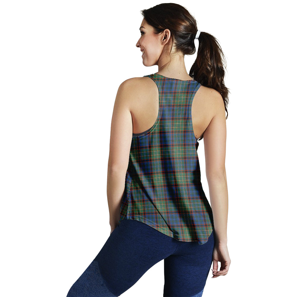 nicolson-hunting-ancient-tartan-women-racerback-tanks-with-family-crest