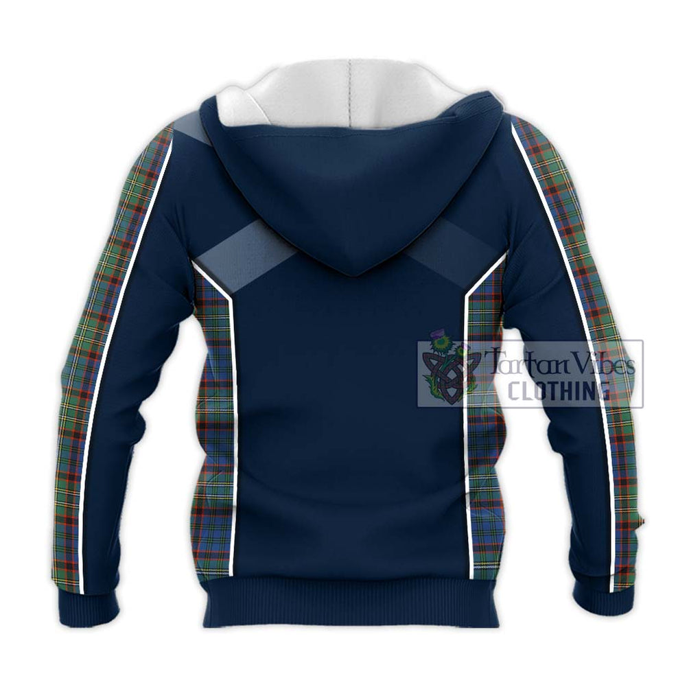 Nicolson Hunting Ancient Tartan Knitted Hoodie with Family Crest and Lion Rampant Vibes Sport Style - Tartan Vibes Clothing