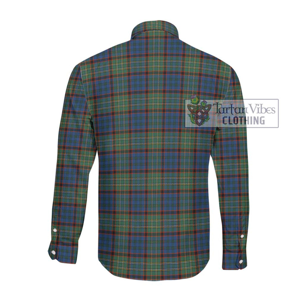 Nicolson Hunting Ancient Tartan Long Sleeve Button Shirt with Family Crest DNA In Me Style - Tartanvibesclothing Shop