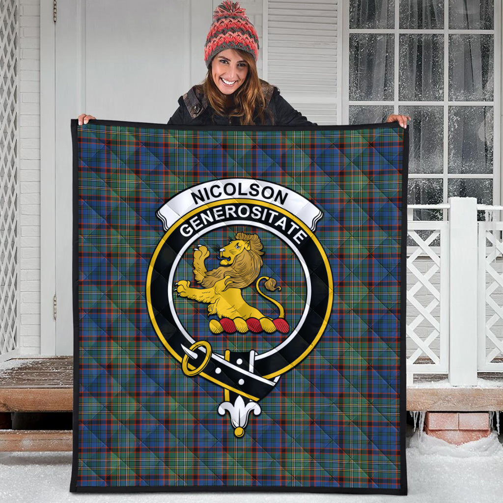 nicolson-hunting-ancient-tartan-quilt-with-family-crest