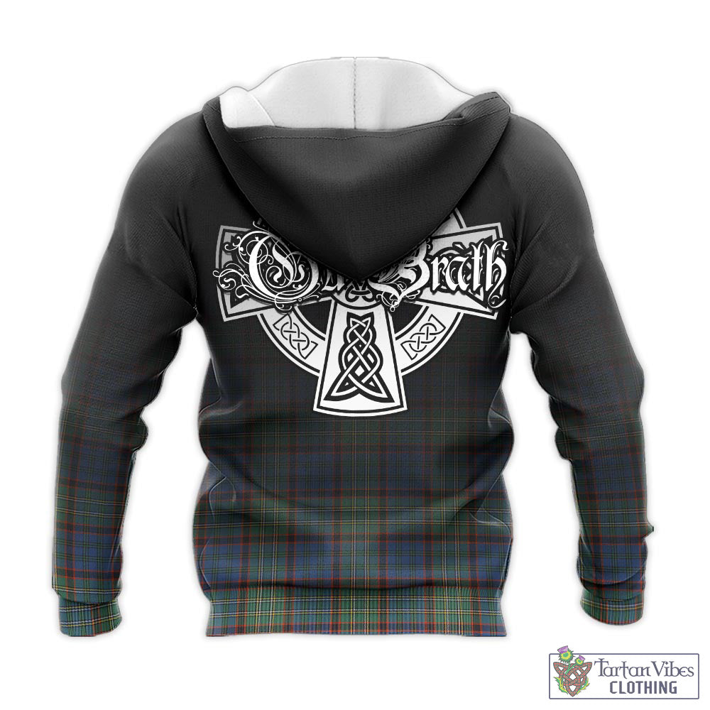 Tartan Vibes Clothing Nicolson Hunting Ancient Tartan Knitted Hoodie Featuring Alba Gu Brath Family Crest Celtic Inspired