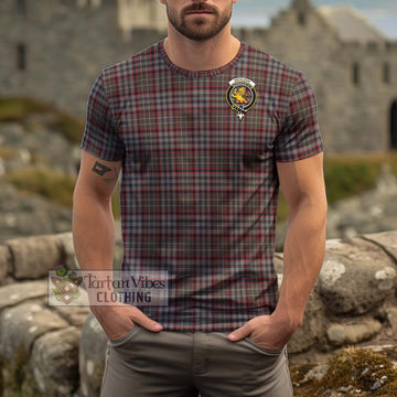 Nicolson Hunting Weathered Tartan Cotton T-Shirt with Family Crest