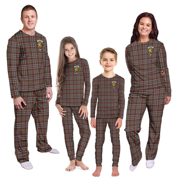 Nicolson Hunting Weathered Tartan Pajamas Family Set with Family Crest