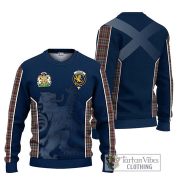 Nicolson Hunting Weathered Tartan Ugly Sweater with Family Crest and Lion Rampant Vibes Sport Style