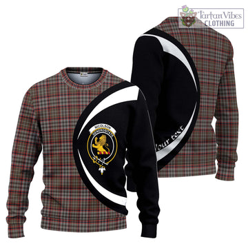 Nicolson Hunting Weathered Tartan Ugly Sweater with Family Crest Circle Style