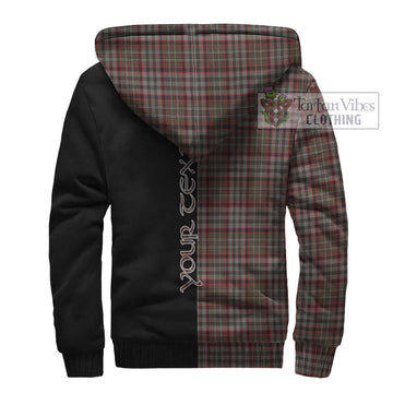 Nicolson Hunting Weathered Tartan Sherpa Hoodie with Family Crest and Half Of Me Style