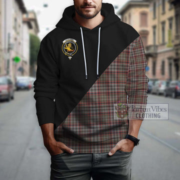 Nicolson Hunting Weathered Tartan Hoodie with Family Crest and Military Logo Style