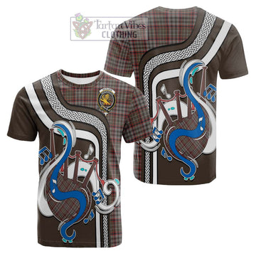 Nicolson Hunting Weathered Tartan Cotton T-shirt with Epic Bagpipe Style