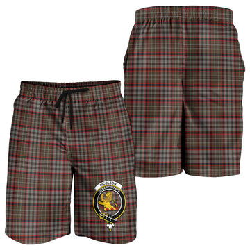 Nicolson Hunting Weathered Tartan Mens Shorts with Family Crest