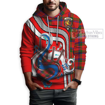 Nicolson Modern Tartan Hoodie with Epic Bagpipe Style