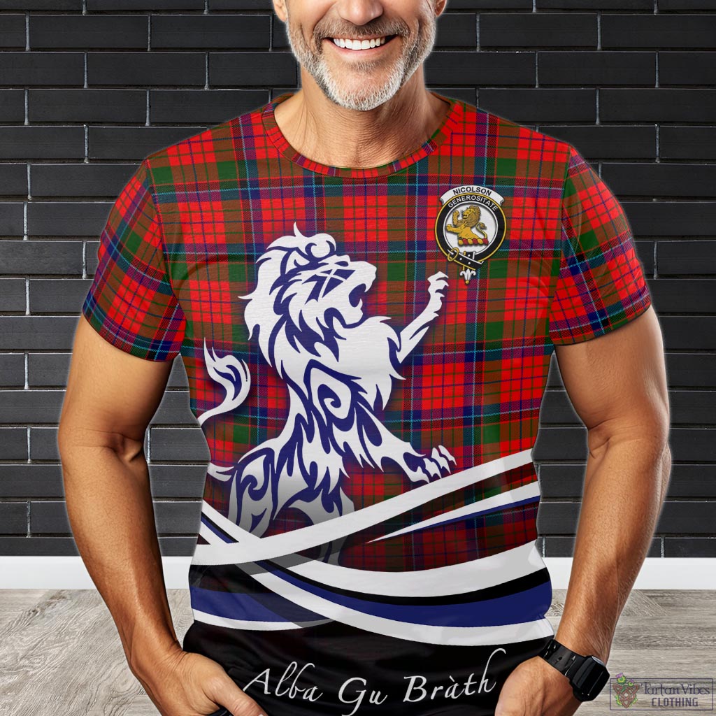 nicolson-modern-tartan-t-shirt-with-alba-gu-brath-regal-lion-emblem