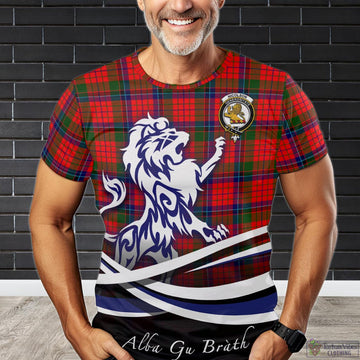 Nicolson Modern Tartan T-Shirt with Alba Gu Brath Regal Lion Emblem