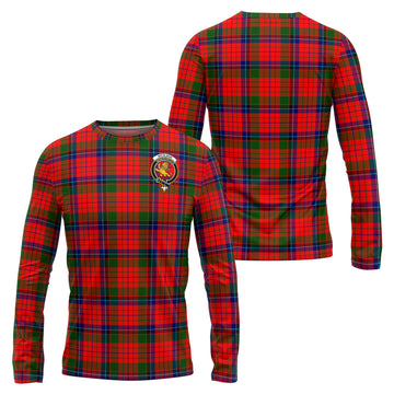 Nicolson Modern Tartan Long Sleeve T-Shirt with Family Crest