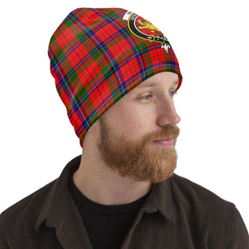 Nicolson Modern Tartan Beanies Hat with Family Crest