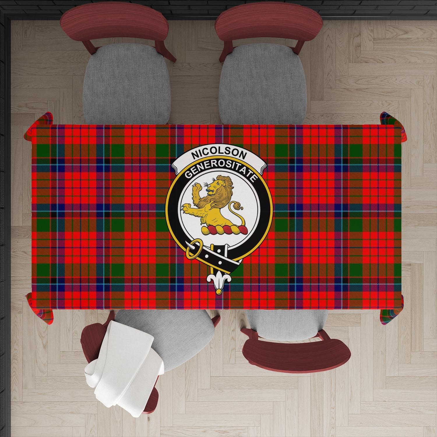 nicolson-modern-tatan-tablecloth-with-family-crest