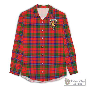 Nicolson Modern Tartan Women's Casual Shirt with Family Crest