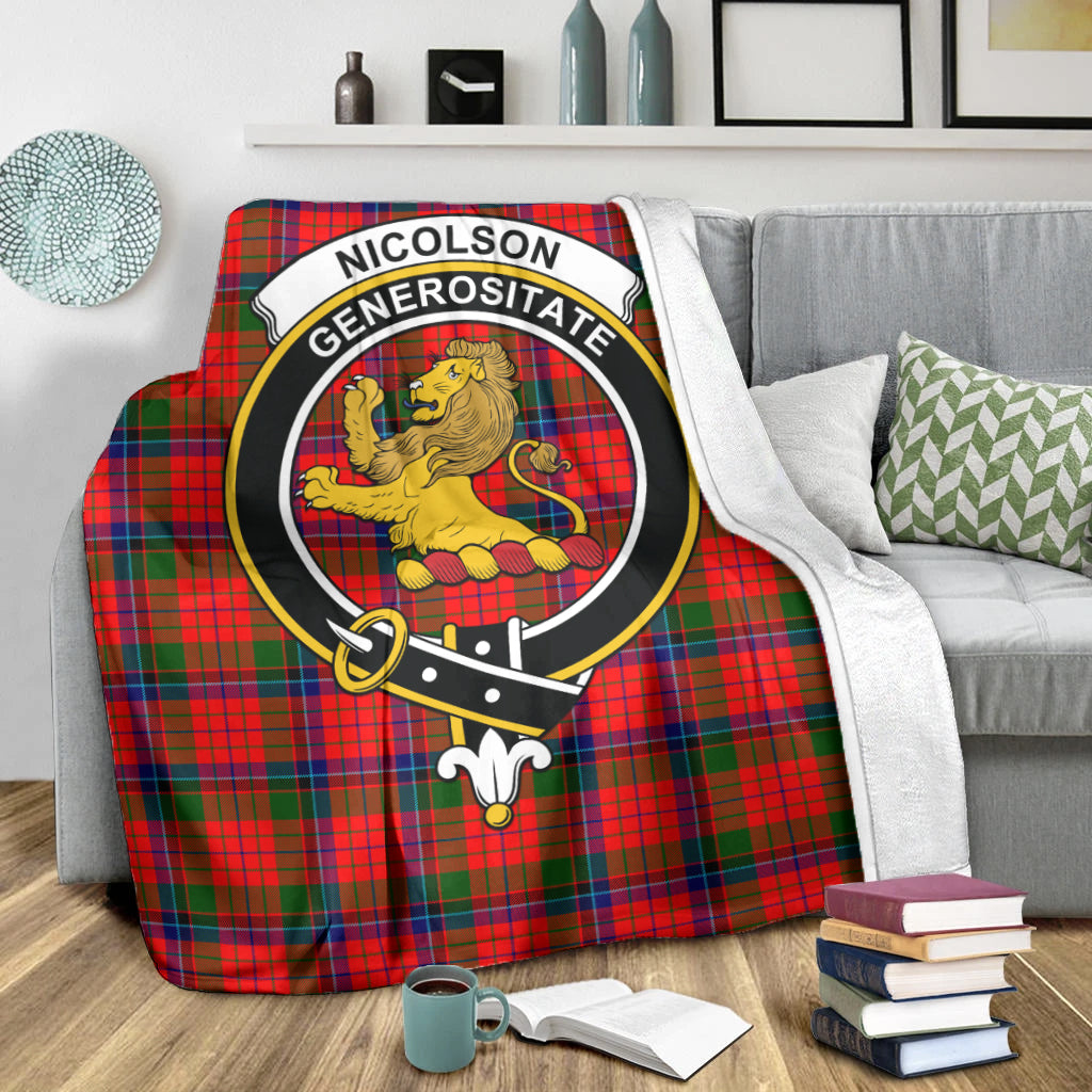 nicolson-modern-tartab-blanket-with-family-crest