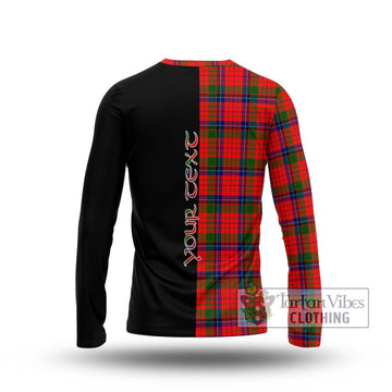 Nicolson Modern Tartan Long Sleeve T-Shirt with Family Crest and Half Of Me Style