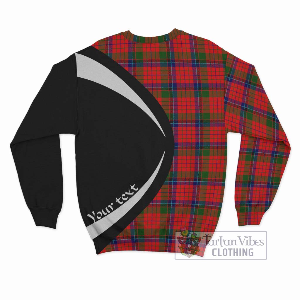 Nicolson Modern Tartan Sweatshirt with Family Crest Circle Style - Tartan Vibes Clothing