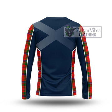 Nicolson Modern Tartan Long Sleeve T-Shirt with Family Crest and Lion Rampant Vibes Sport Style