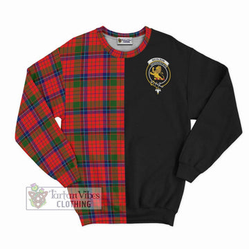 Nicolson Modern Tartan Sweatshirt with Family Crest and Half Of Me Style