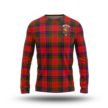 Nicolson Modern Tartan Long Sleeve T-Shirt with Family Crest