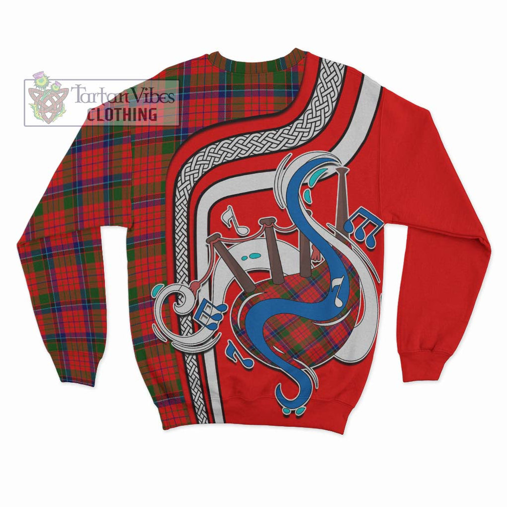 Tartan Vibes Clothing Nicolson Modern Tartan Sweatshirt with Epic Bagpipe Style