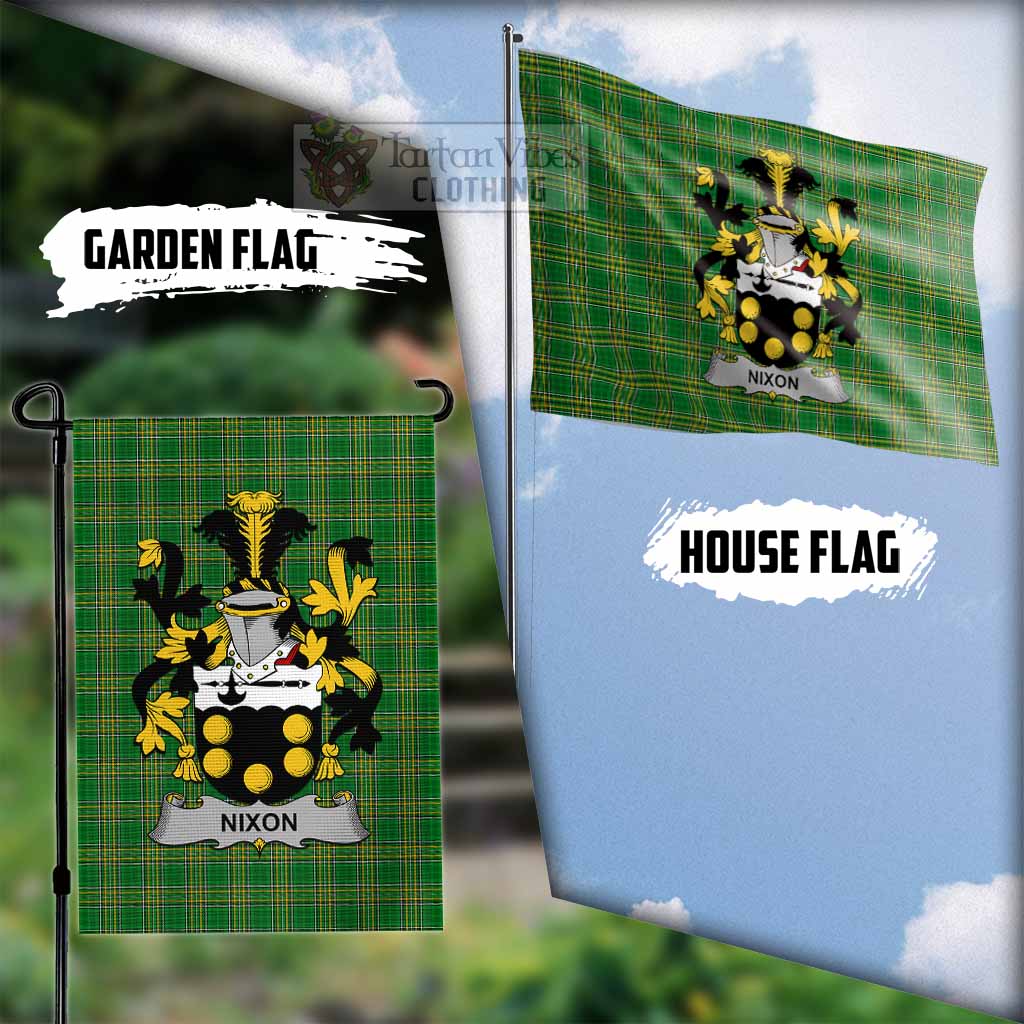 Tartan Vibes Clothing Nixon Irish Clan Flag with Coat of Arms