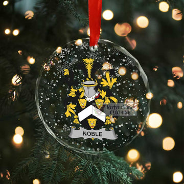 Noble Irish Clan Christmas Glass Ornament with Coat of Arms