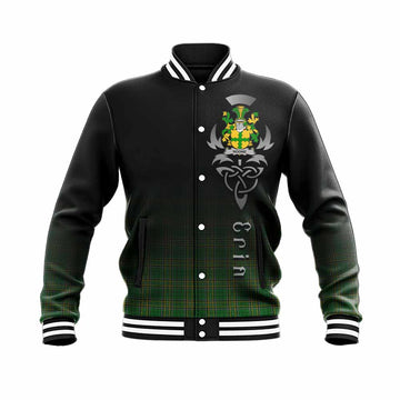 Noone Irish Clan Baseball Jacket with Coat of Arms Erin Go Bragh Celtic Inspired Unisex - Tartan Vibes Clothing
