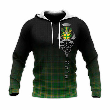 Noone Irish Clan Knitted Hoodie with Coat of Arms Erin Go Bragh Celtic Inspired Unisex Knitted Pullover Hoodie - Tartan Vibes Clothing