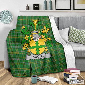Noone Irish Clan Tartan Blanket with Coat of Arms - Tartan Vibes Clothing