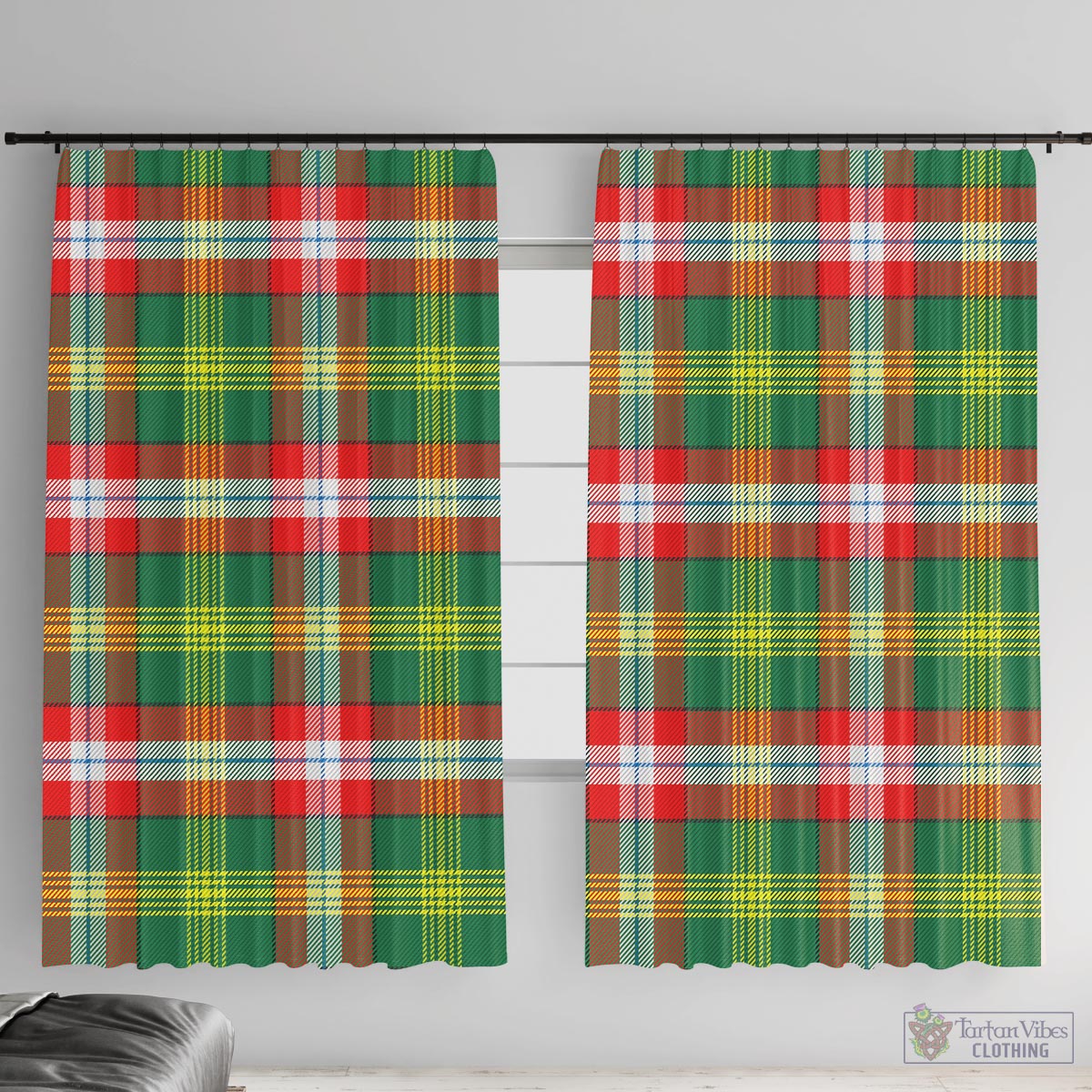 Northwest Territories Canada Tartan Window Curtain