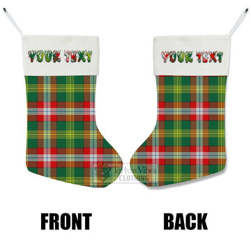 Northwest Territories Canada Tartan Christmas Stocking with Personalized Text