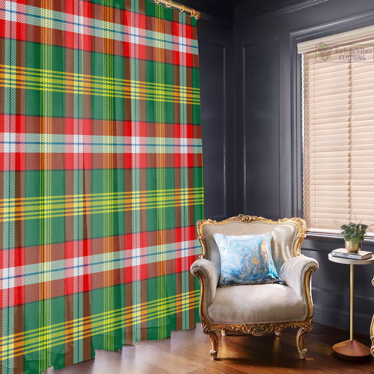 Northwest Territories Canada Tartan Window Curtain