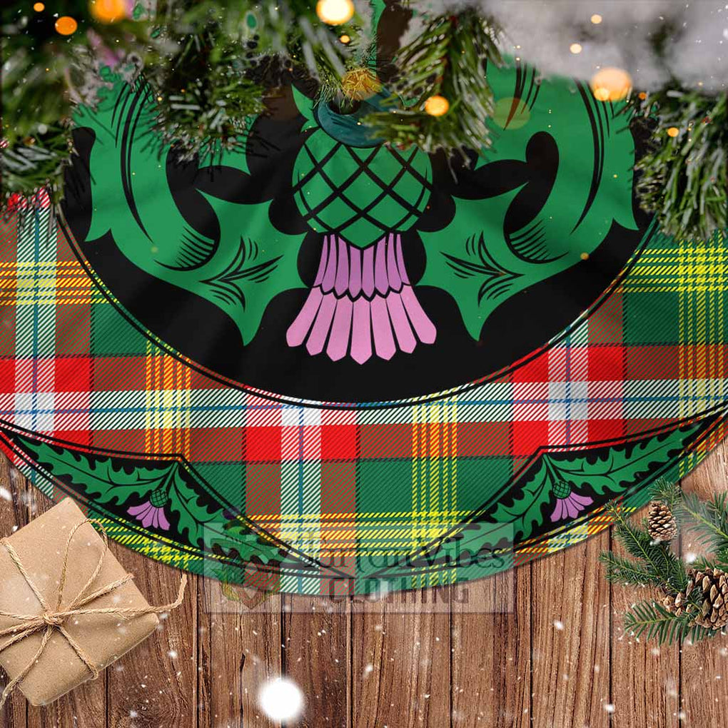 Tartan Vibes Clothing Northwest Territories Canada Tartan Christmas Tree Skirt Scottish Thistle Style