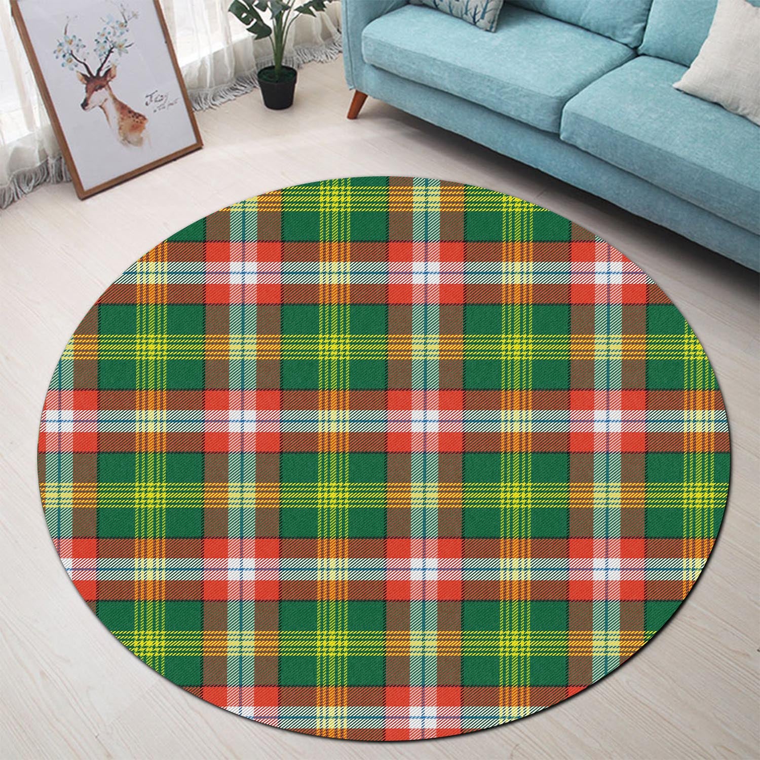 northwest-territories-canada-tartan-round-rug