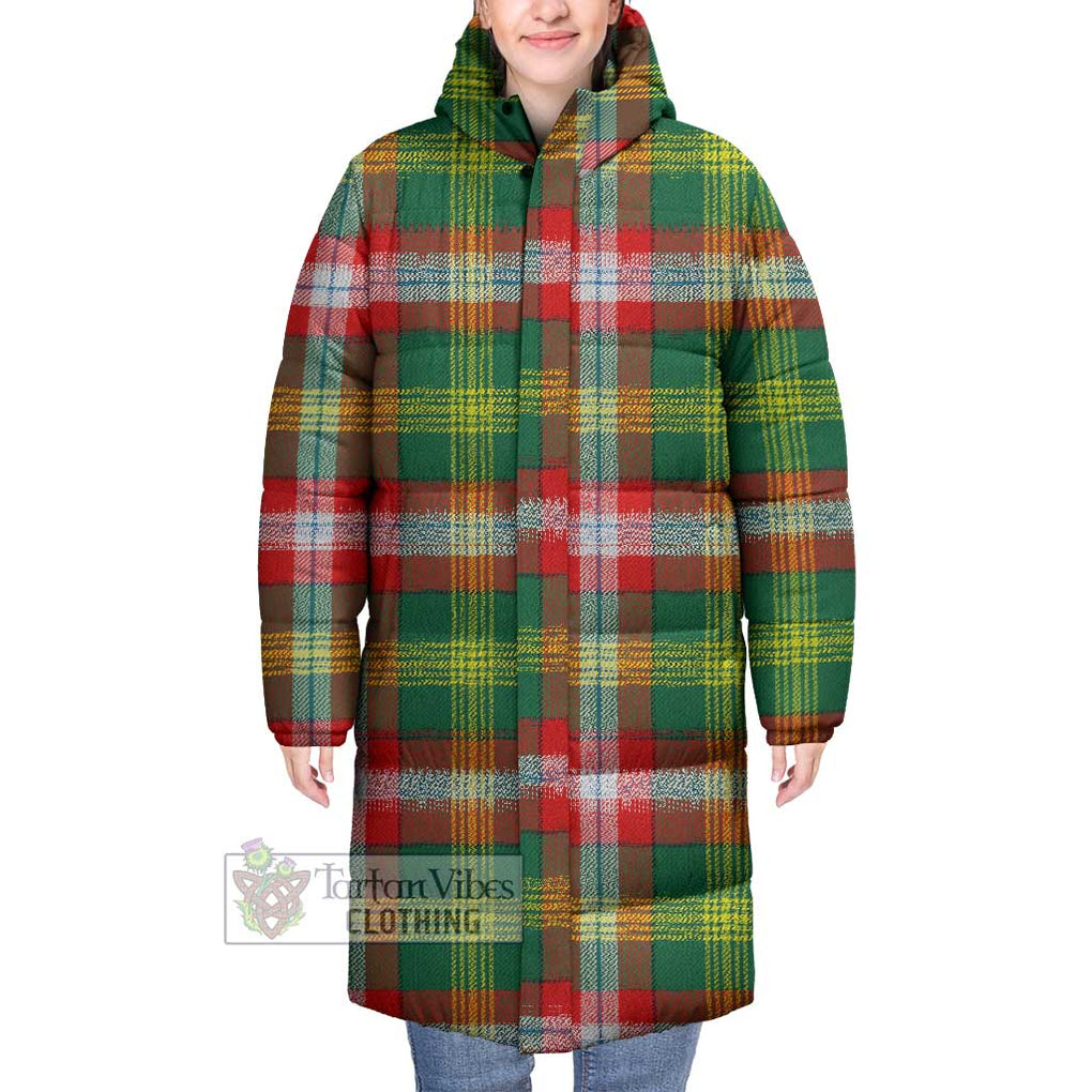 Tartan Vibes Clothing Northwest Territories Canada Tartan Long Down Jacket