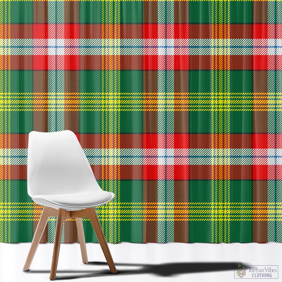 Northwest Territories Canada Tartan Window Curtain